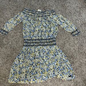 Off the shoulder floral mini dress